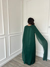 Miri Cape Dress - Emerald Green