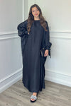 Miri Shimmer Abaya - Black