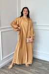 Satin Abaya - Caramel