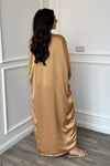 Satin Abaya - Caramel