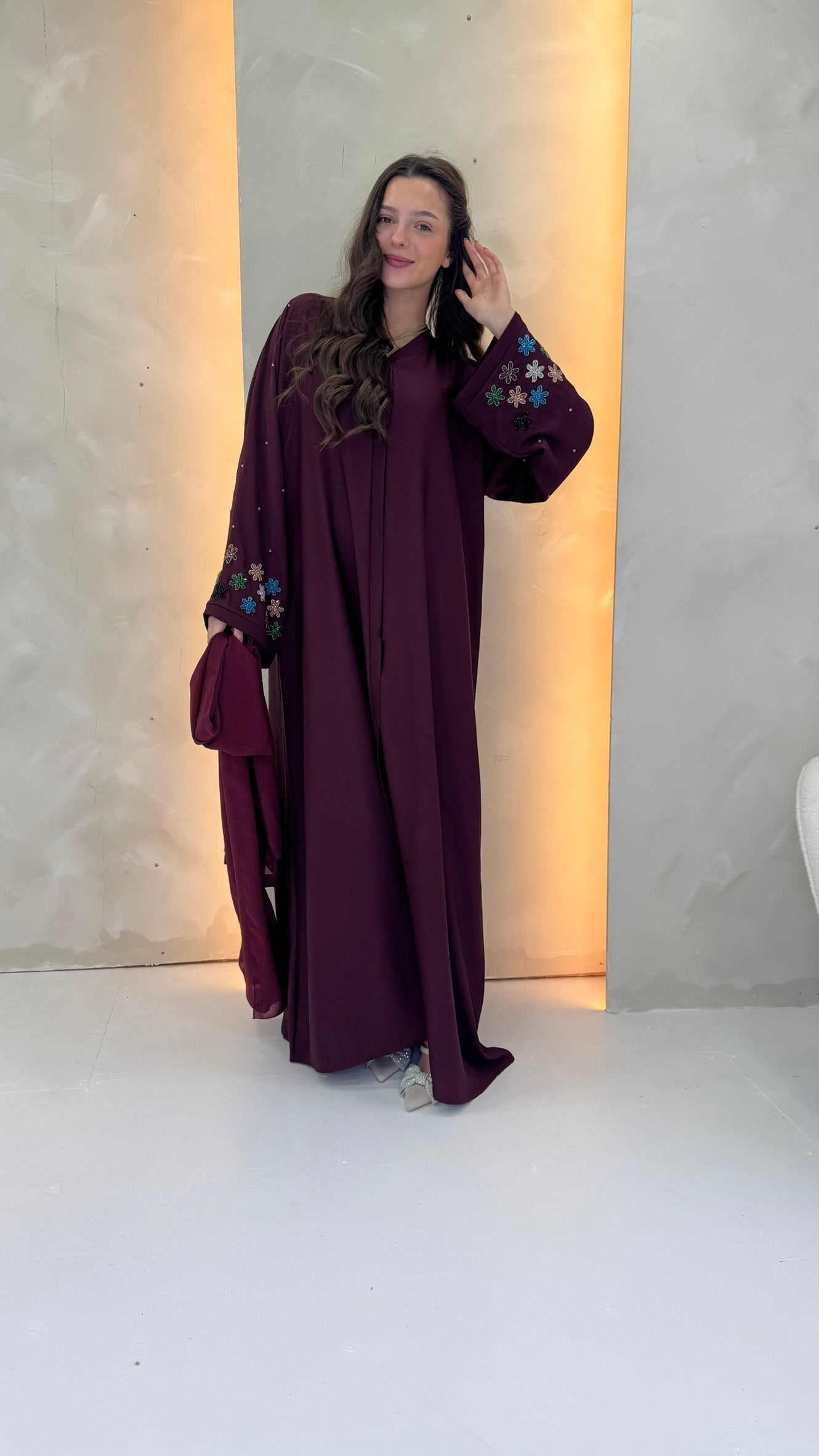 Seraya Abaya - Burgundy