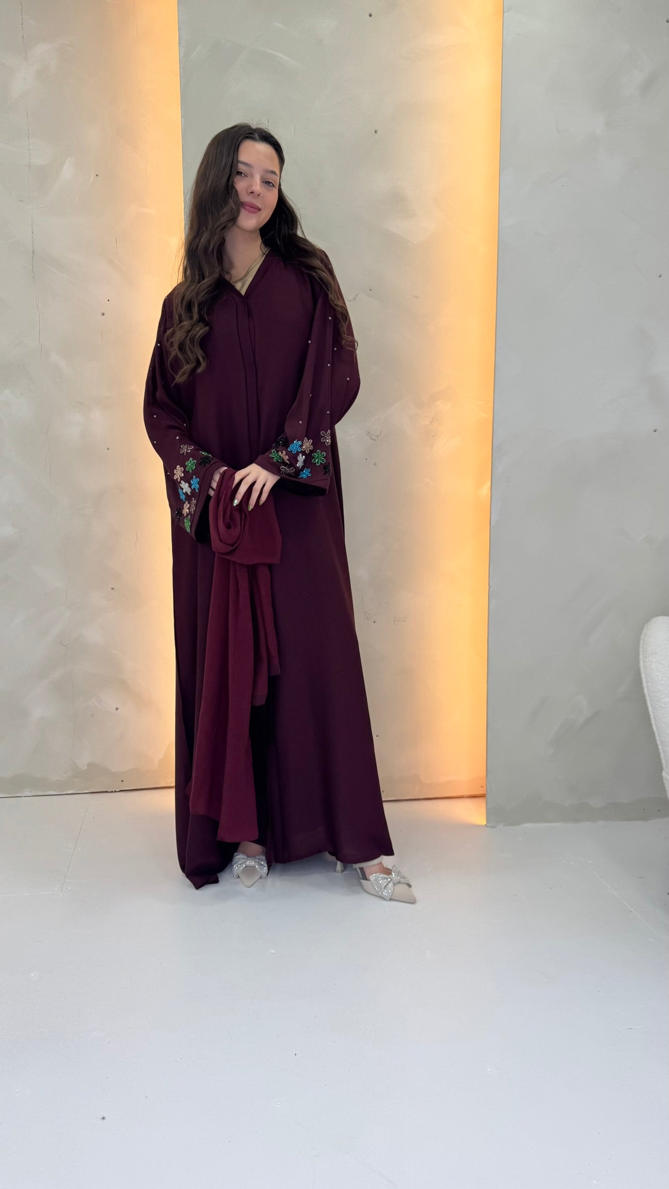 Seraya Abaya - Burgundy