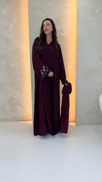 Seraya Abaya - Burgundy