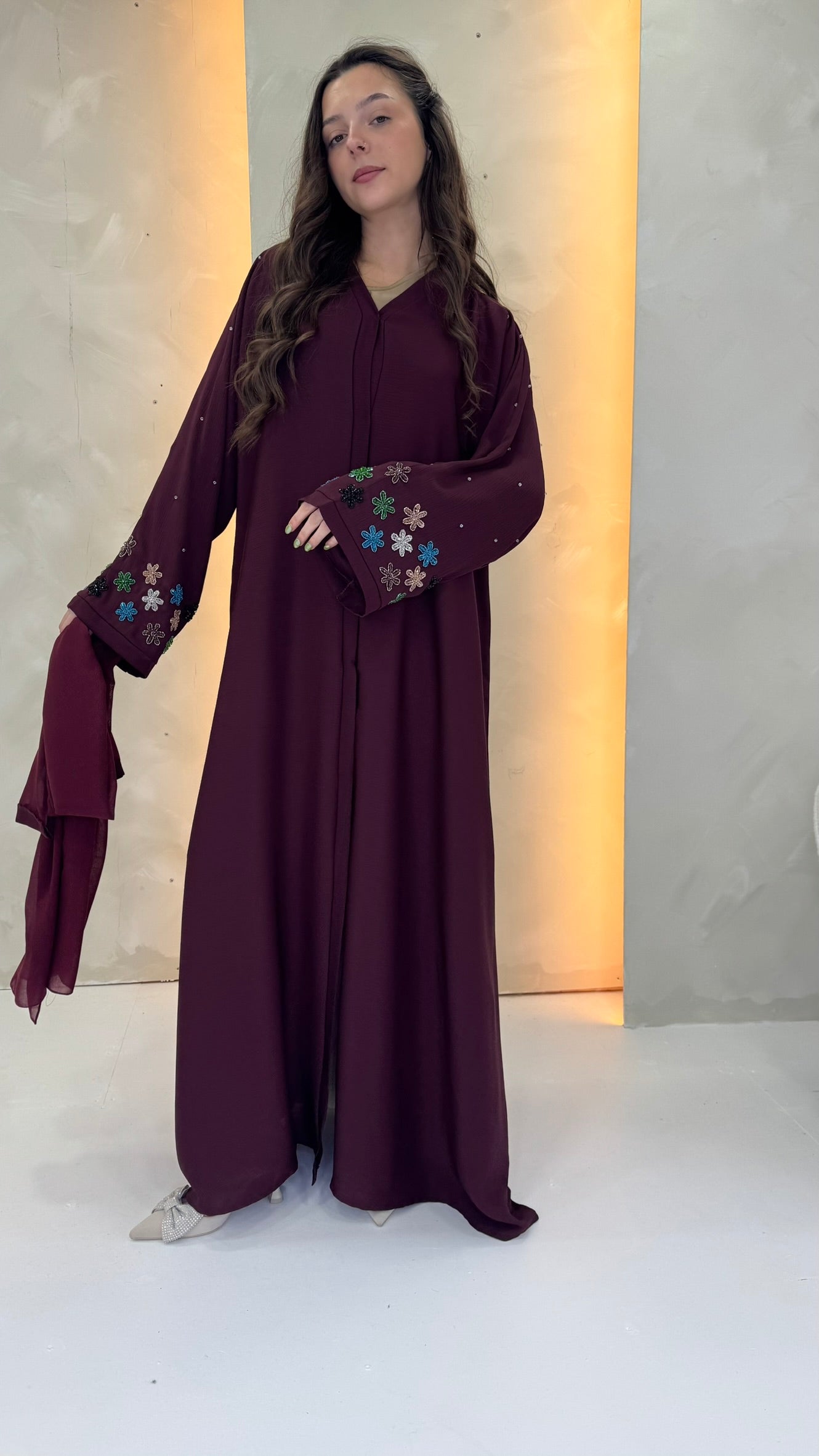 Seraya Abaya - Burgundy