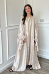 Satin Abaya - Cream