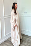 Satin Abaya - Cream