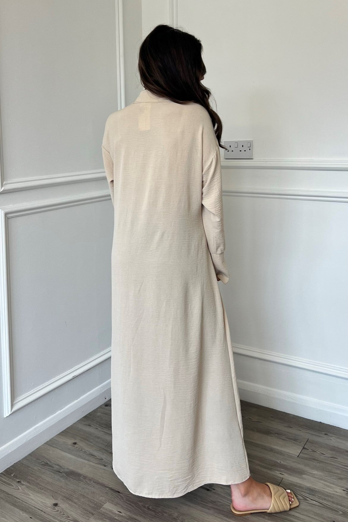 Maxi Modest Cream Shirt Dress Modest Clothing Femme Couture