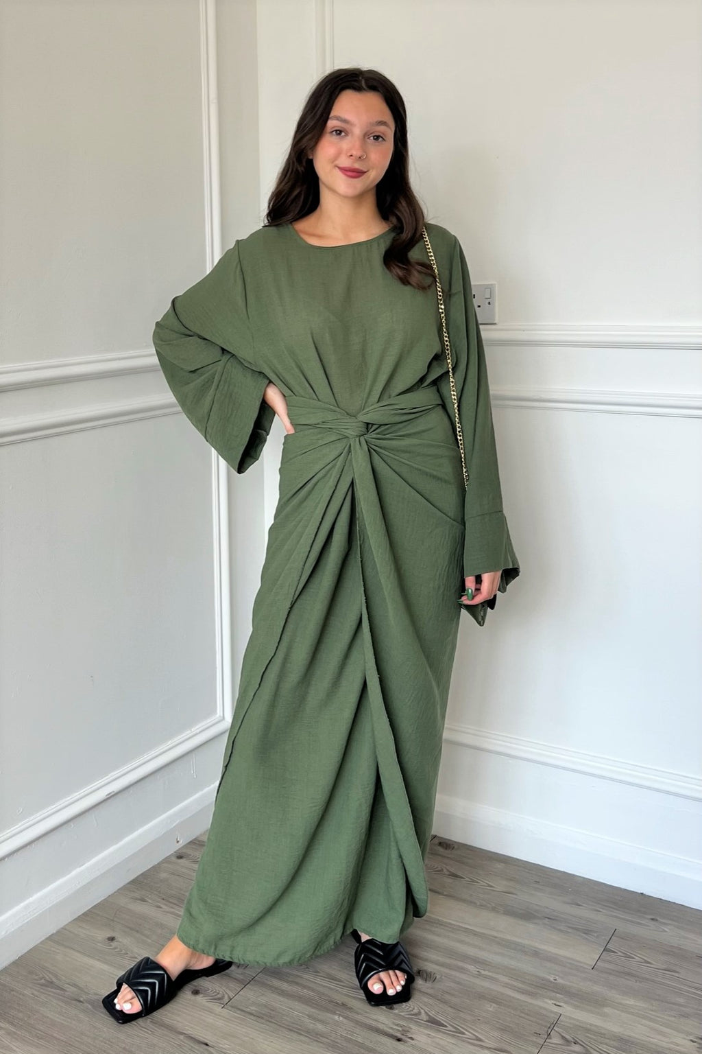 Maxi Modest Cotton Abaya Dress with Sarong | Modest Clothing – Femme ...