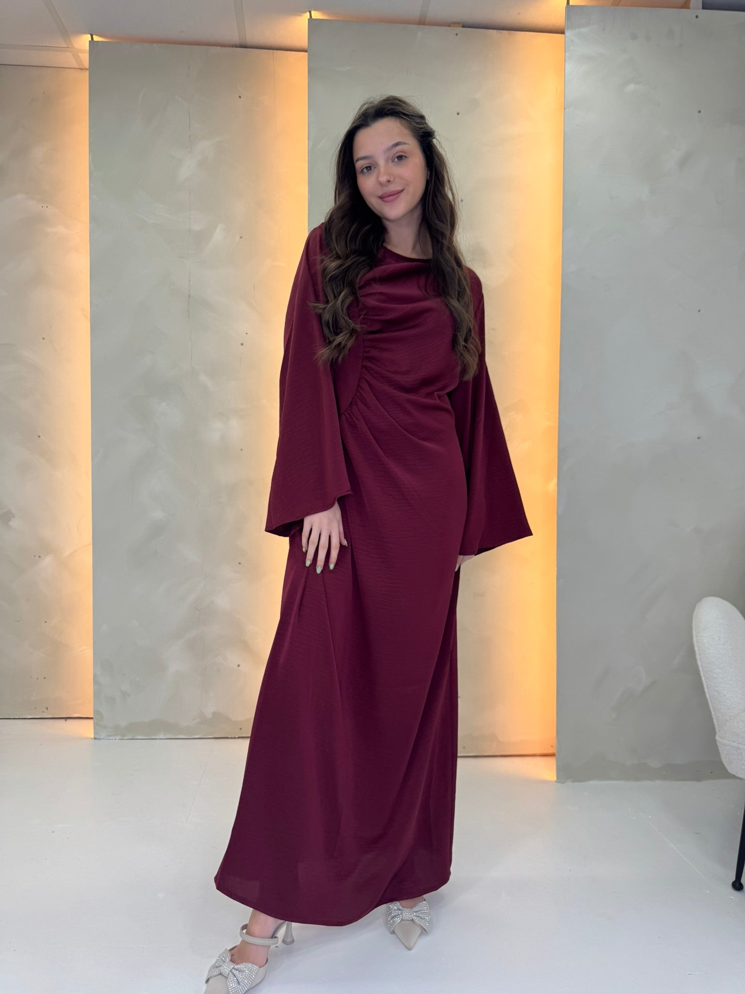 Maddie Dress - Burgundy