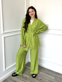 Kimono Trouser Co-Ord - Lime