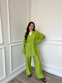 Kimono Trouser Co-Ord - Lime