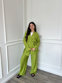 Kimono Trouser Co-Ord - Lime