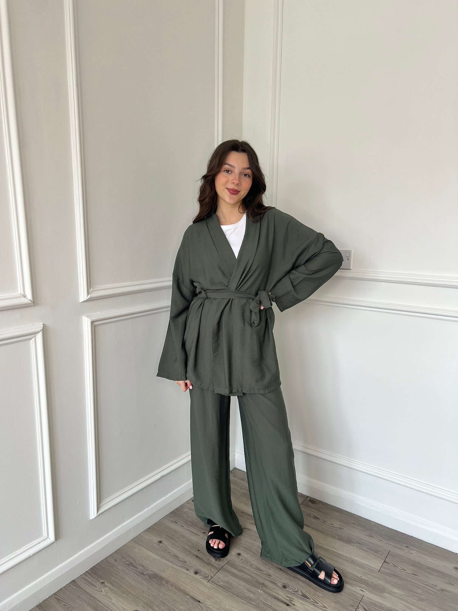 Kimono Trouser Co-Ord - Khaki