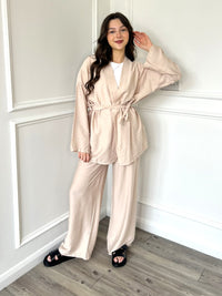 Kimono Trouser Co-Ord - Beige