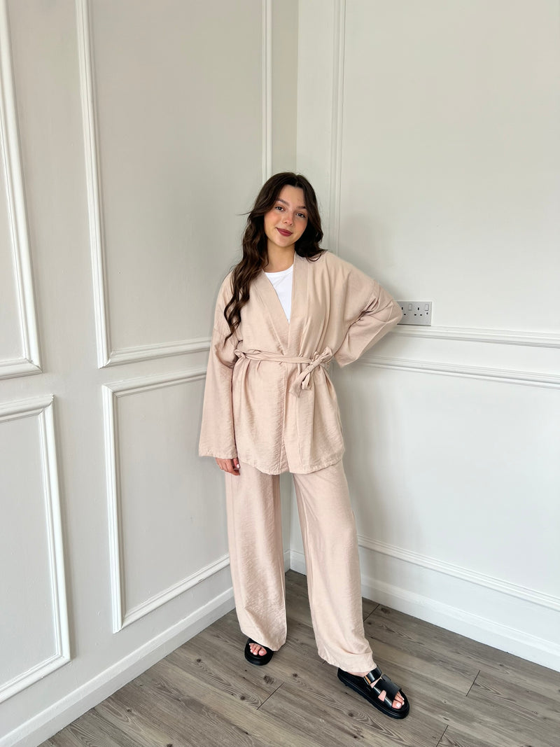 Kimono Trouser Co-Ord - Beige