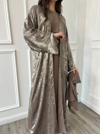 Freya Shimmer Abaya - Mauve/Pink