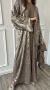 Freya Shimmer Abaya - Mauve/Pink