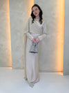 Chiffon Cape Dress - Champagne