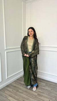 Azra Abaya - Khaki Green