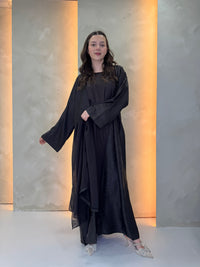 Anila Abaya - Brown/Black