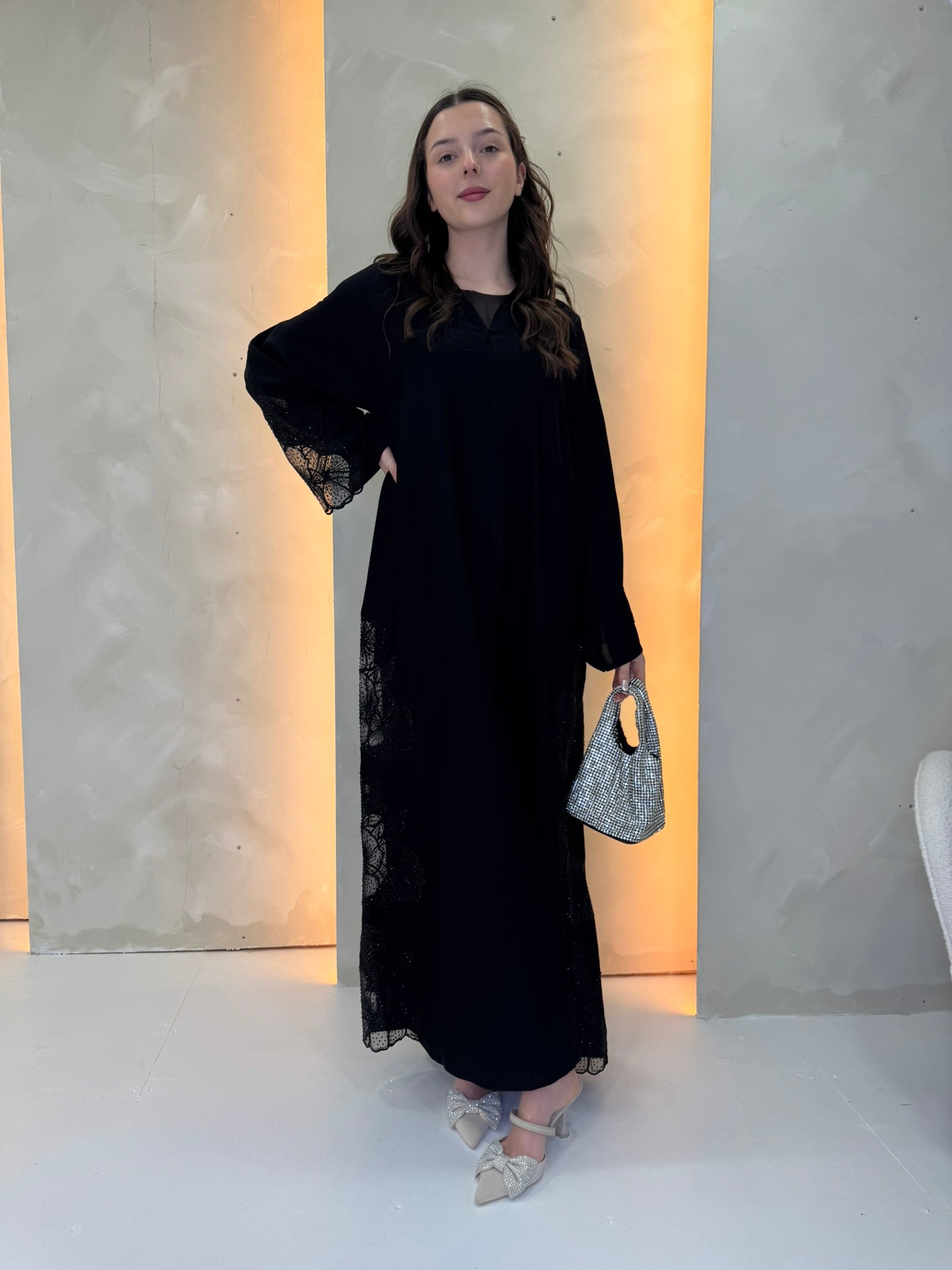 Rose Abaya - Black