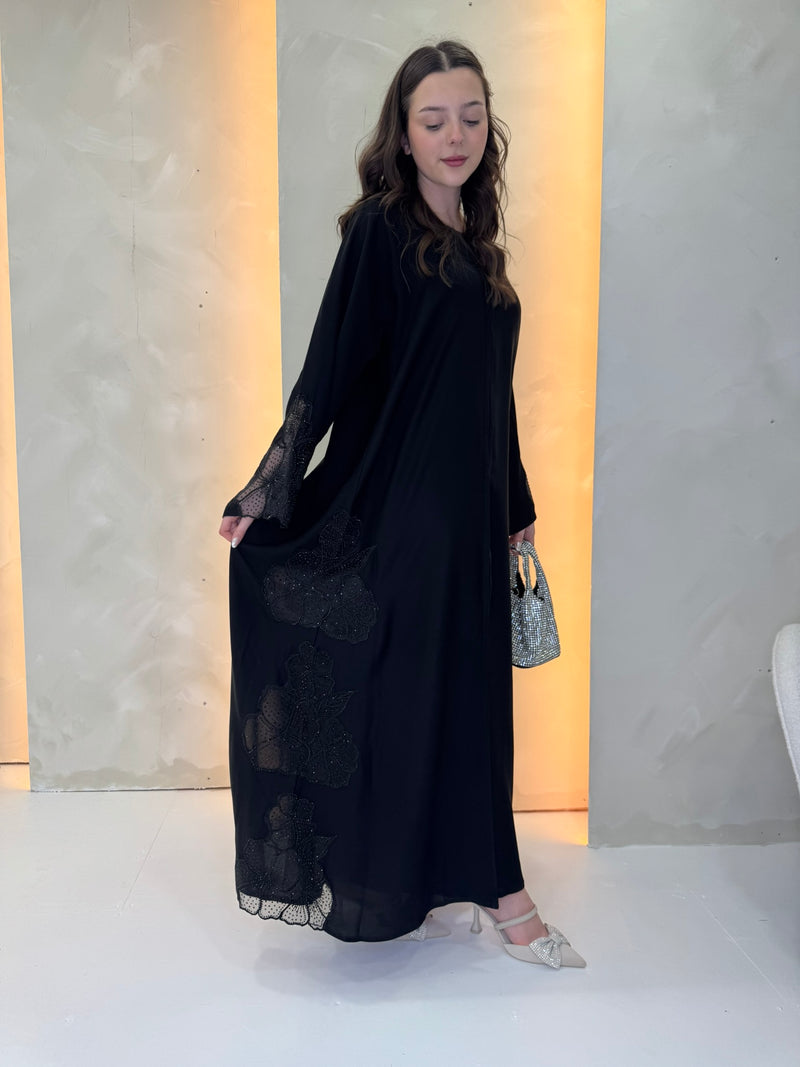 Rose Abaya - Black