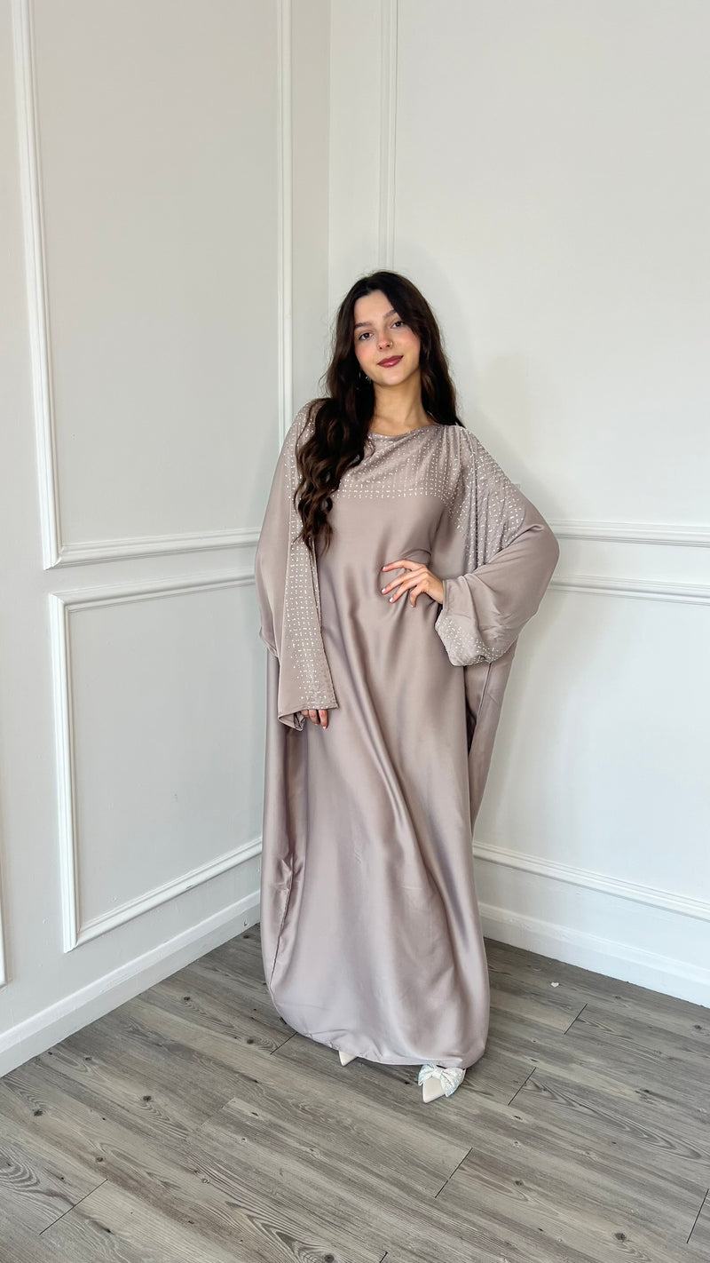 Farah Butterfly Kaftan - Nude