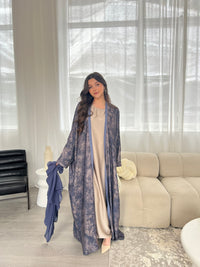 Azra Abaya - Blue/Purple/Gold