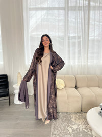 Azra Abaya - Purple/Gold