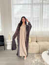 Azra Abaya - Purple/Gold