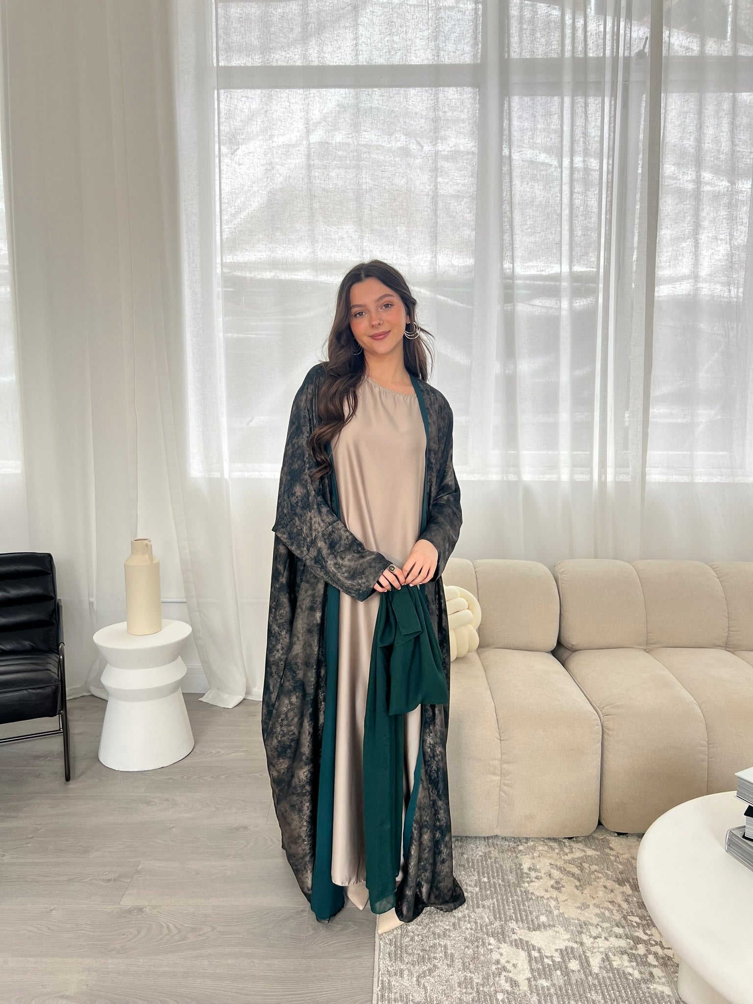 Azra Abaya - Emerald Green