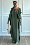 Zohal Closed Abaya - Khaki