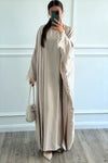 Areza Open Abaya - Cream