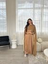 Miri Cape Dress - Tan Gold