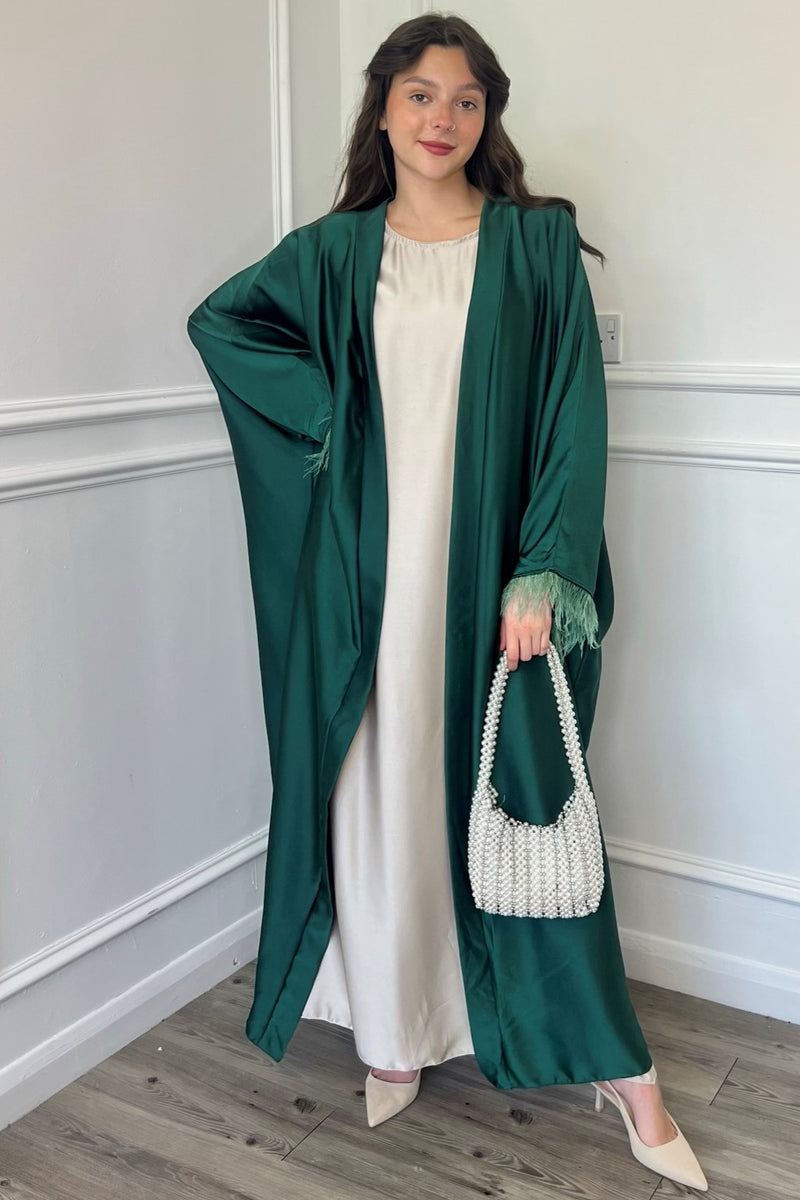 Areza Open Abaya - Green