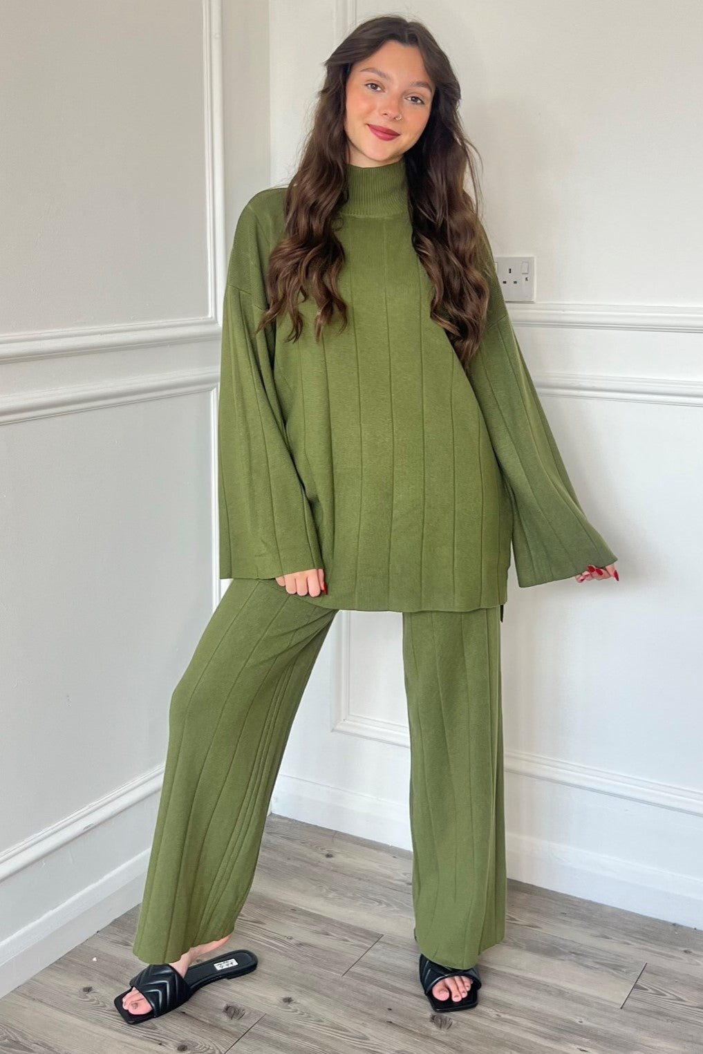 Lillie Knitted Co-Ord - Green