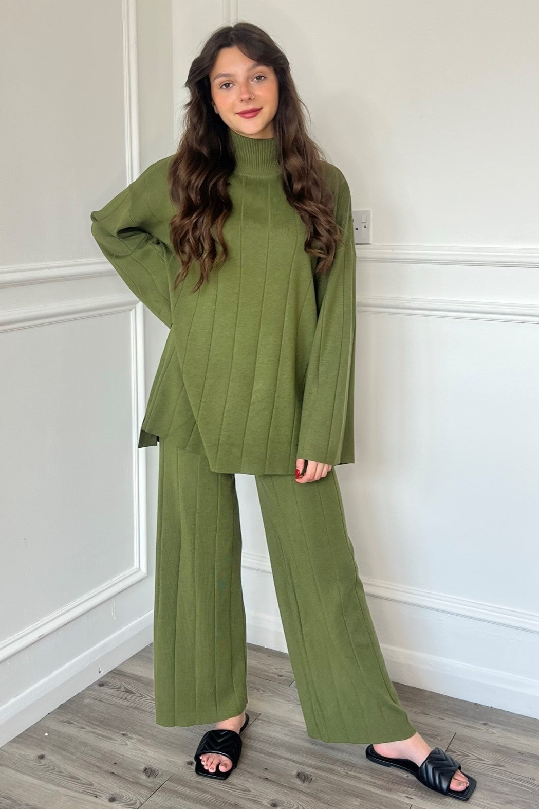 Lillie Knitted Co-Ord Green