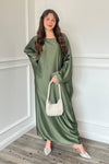 Zohal Closed Abaya - Khaki