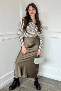 Arissa Skirt - Gold/Brown