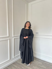 Organza Cape Abaya - Black