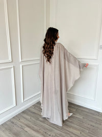 Organza Cape Abaya - Taupe