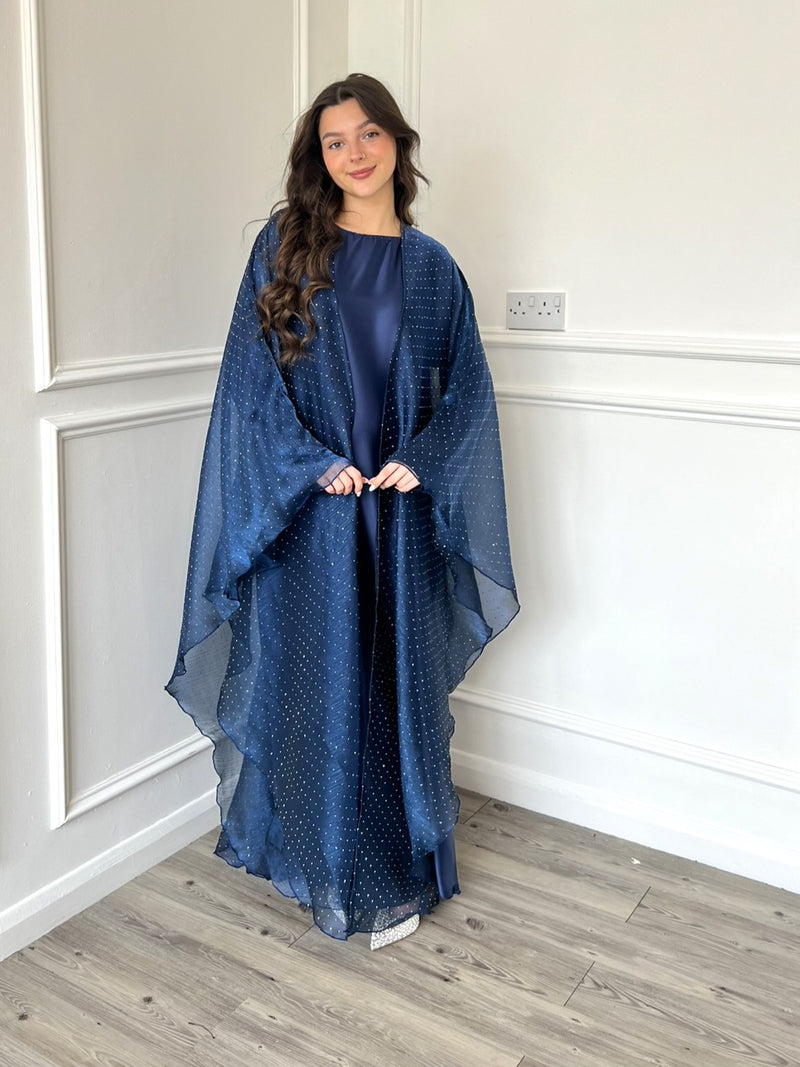 Sasha Cape Abaya - Navy