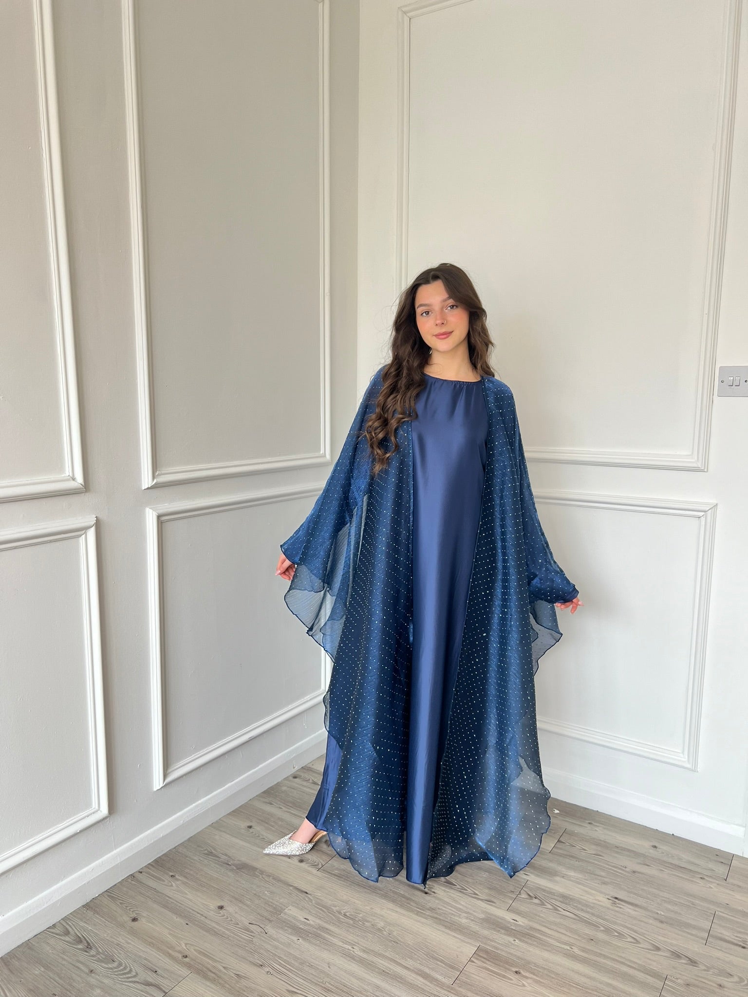 Sasha Cape Abaya - Navy