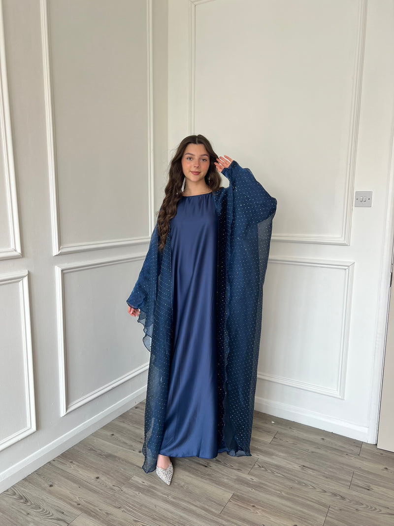 Sasha Cape Abaya - Navy