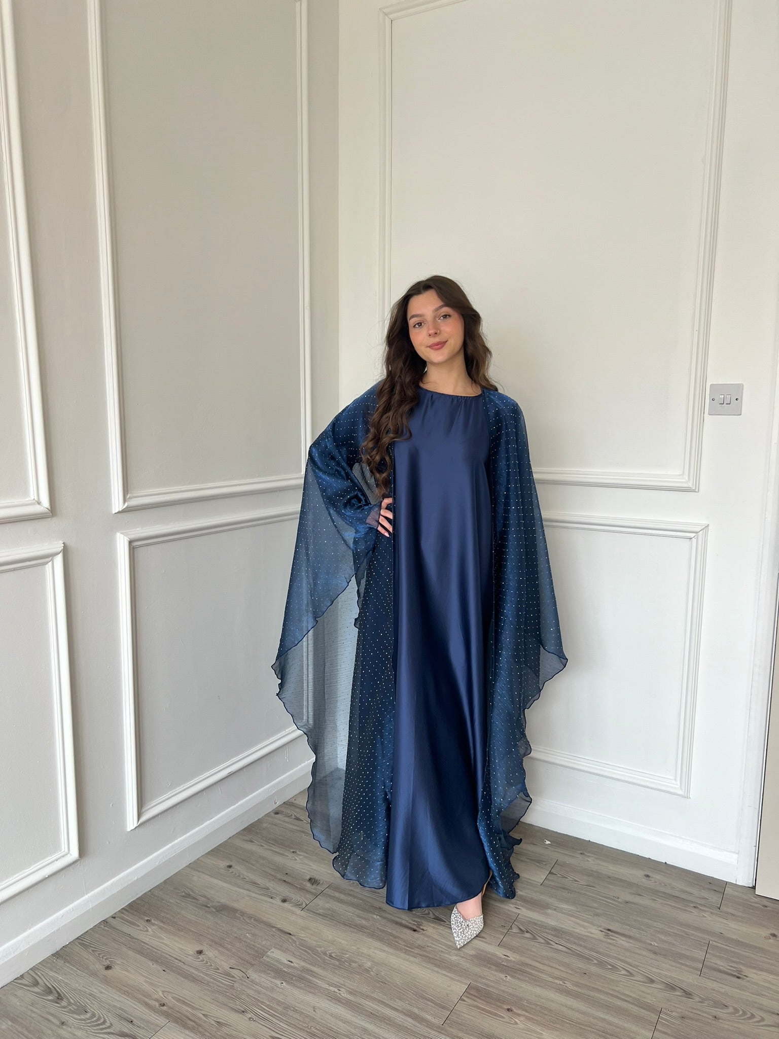 Sasha Cape Abaya - Navy