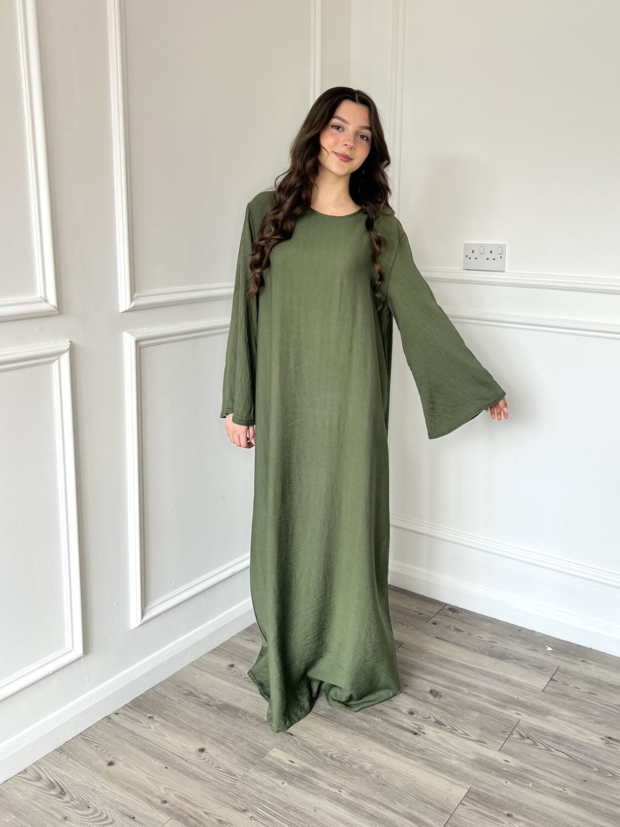 Basic Linen Dress - Khaki Basic Linen Dress - Khaki