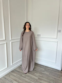 Basic Linen Dress - Taupe