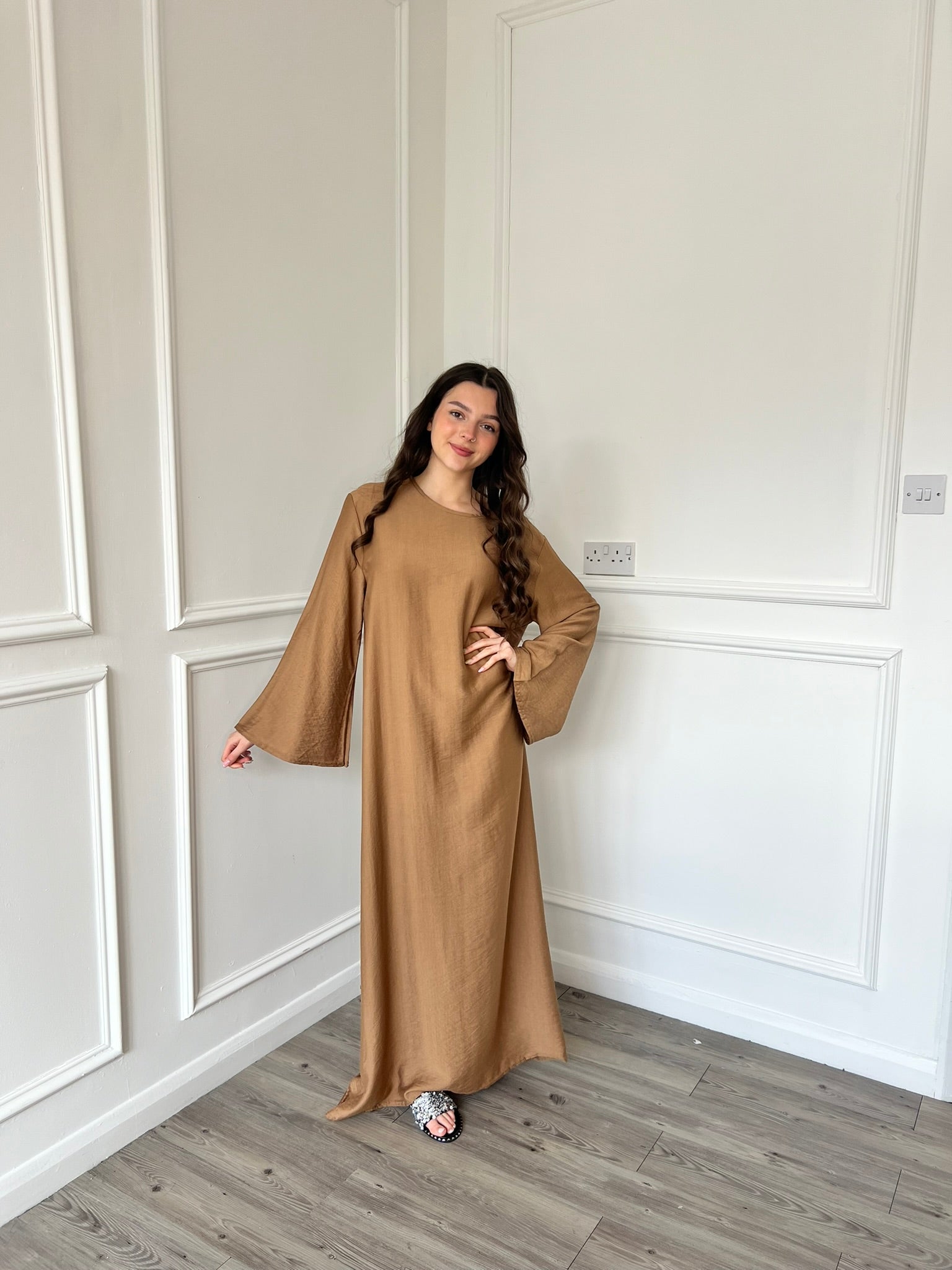 Basic Linen Dress - Camel Basic Linen Dress - Camel