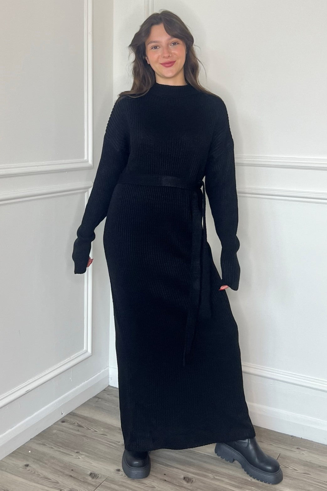 black maxi jumper dress Buy Women's Dresses River Island Black Jumper Dress Online