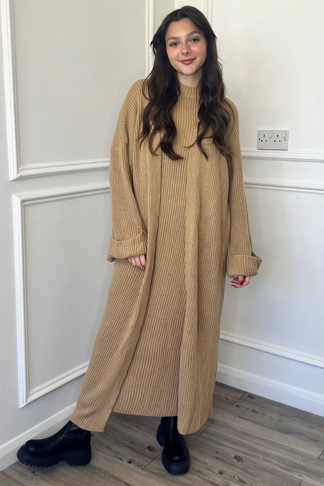 Arya Knitted Co-Ord Camel